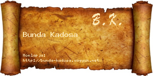 Bunda Kadosa névjegykártya